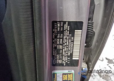 2025 Hyundai Elantra Sel from USA, damaged, VIN KMHLS4DG0SU981718